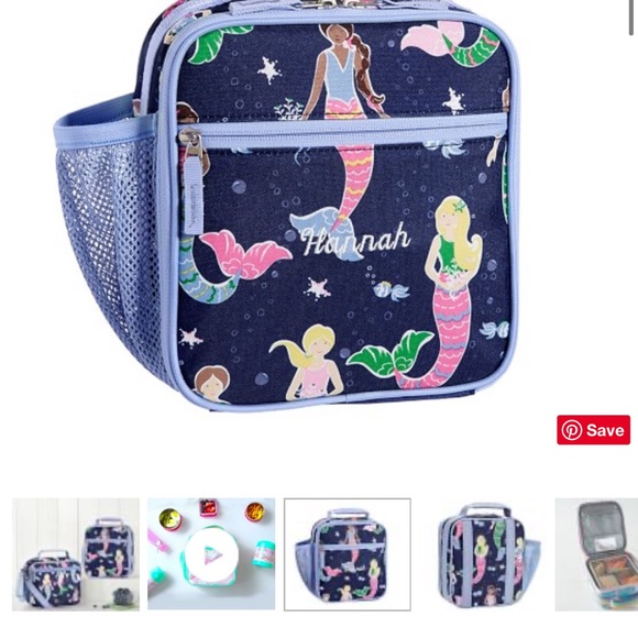 Pottery barn mernaid backpack and lunbox - Picture 8 of 12